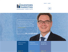 Tablet Screenshot of investors-marketing.de